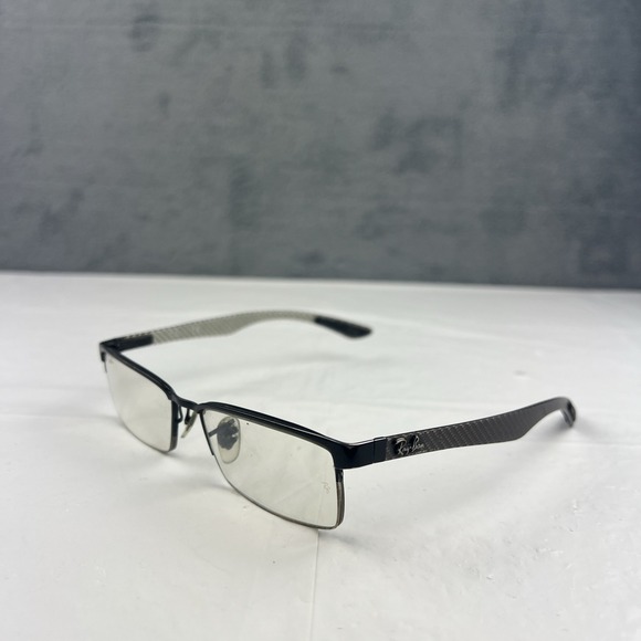 Ray Ban Eyeglasses Frame RB 8412 2503 Polished Black Half Rim 54-17-145 FRAMES